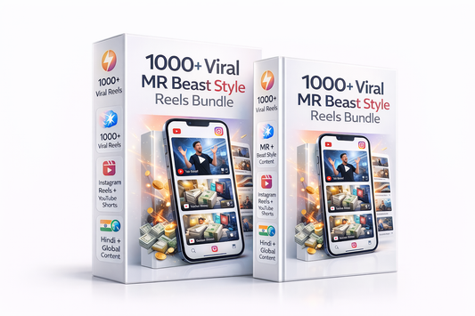 1000+ Viral MR Beast Style Reels Bundle (Hindi + Global Clips)