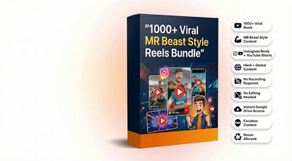 1000+ Viral MR Beast Style Reels Bundle (Hindi + Global Clips)
